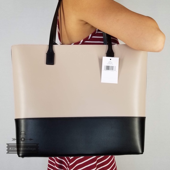 Kate spade Karla Wright place tote almond black - Picture 2 of 8